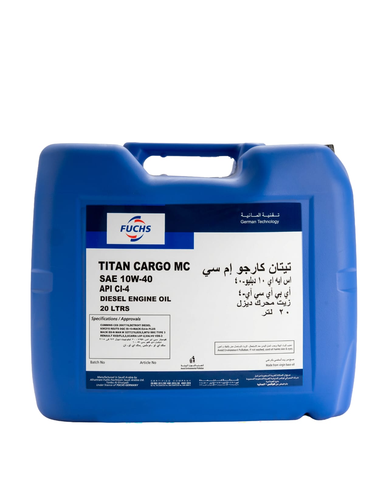 TITAN CARGO MC 10W-40 20L